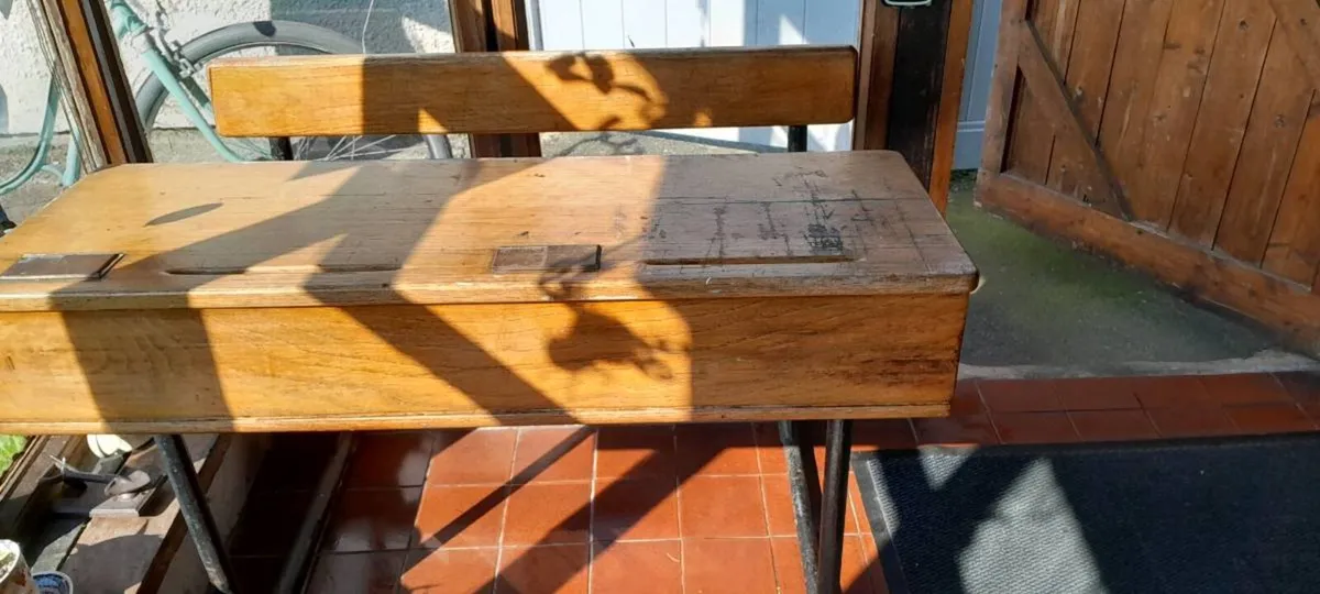 Vintage school bench - Image 3