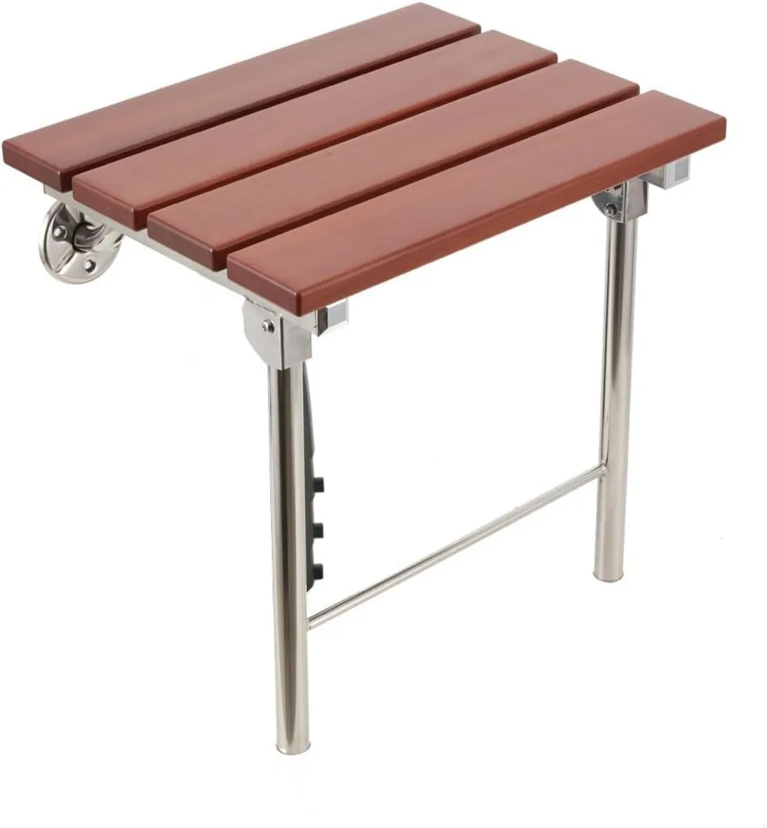 Wall Mounted Folding Shower Seat with Legs Fold - Image 1