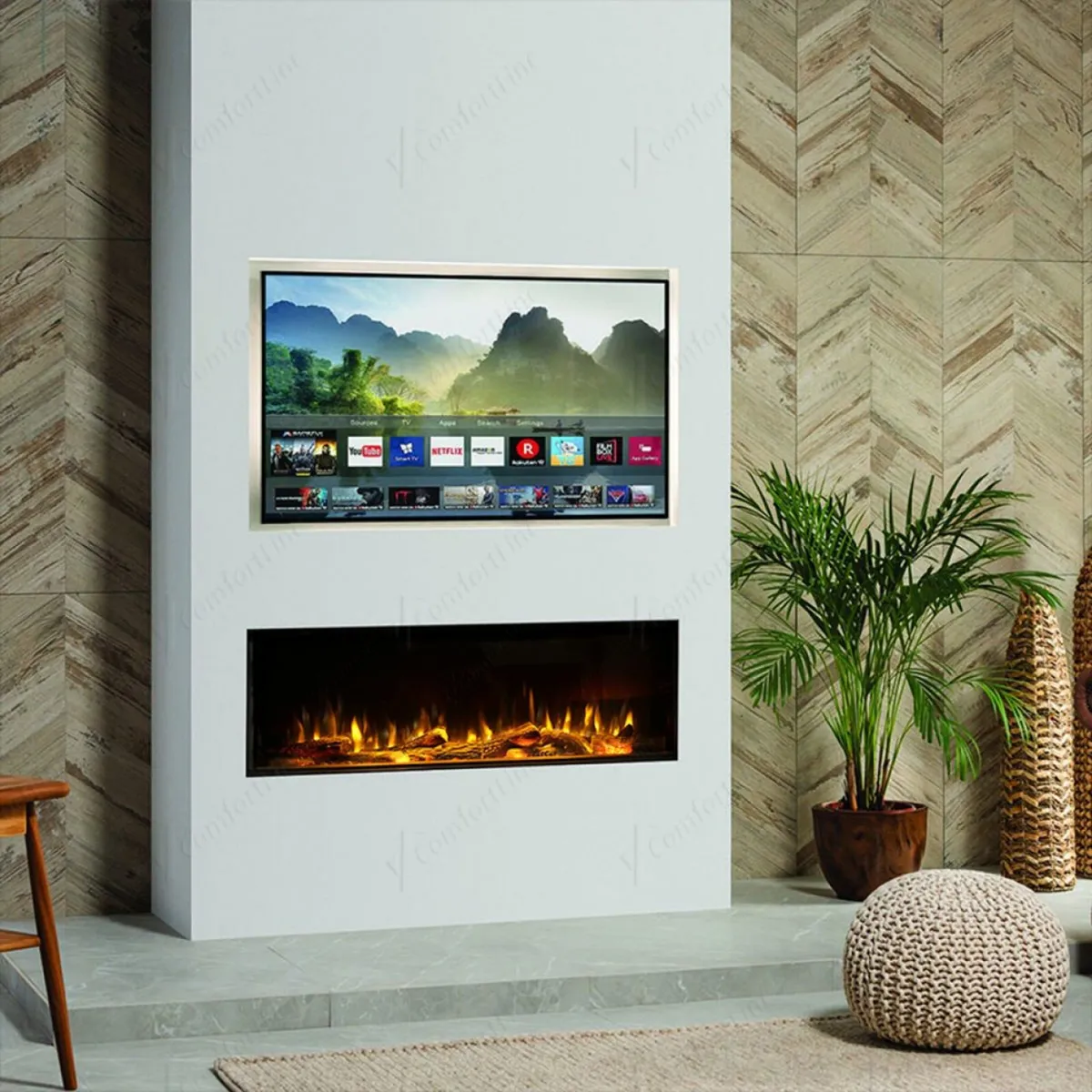 Aoife Fake Chimney Breast With 1000m electric fire - Image 4