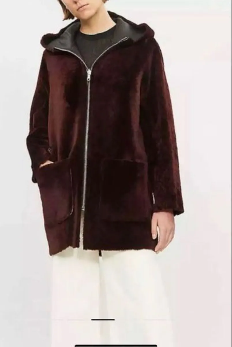 Sandro shearling reversible coat Size 1 UK 8 10 - Image 2