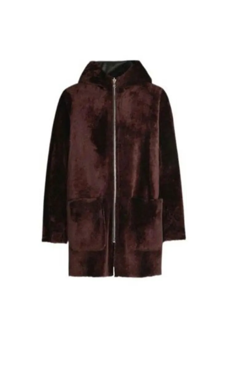 Sandro shearling reversible coat Size 1 UK 8 10 - Image 3