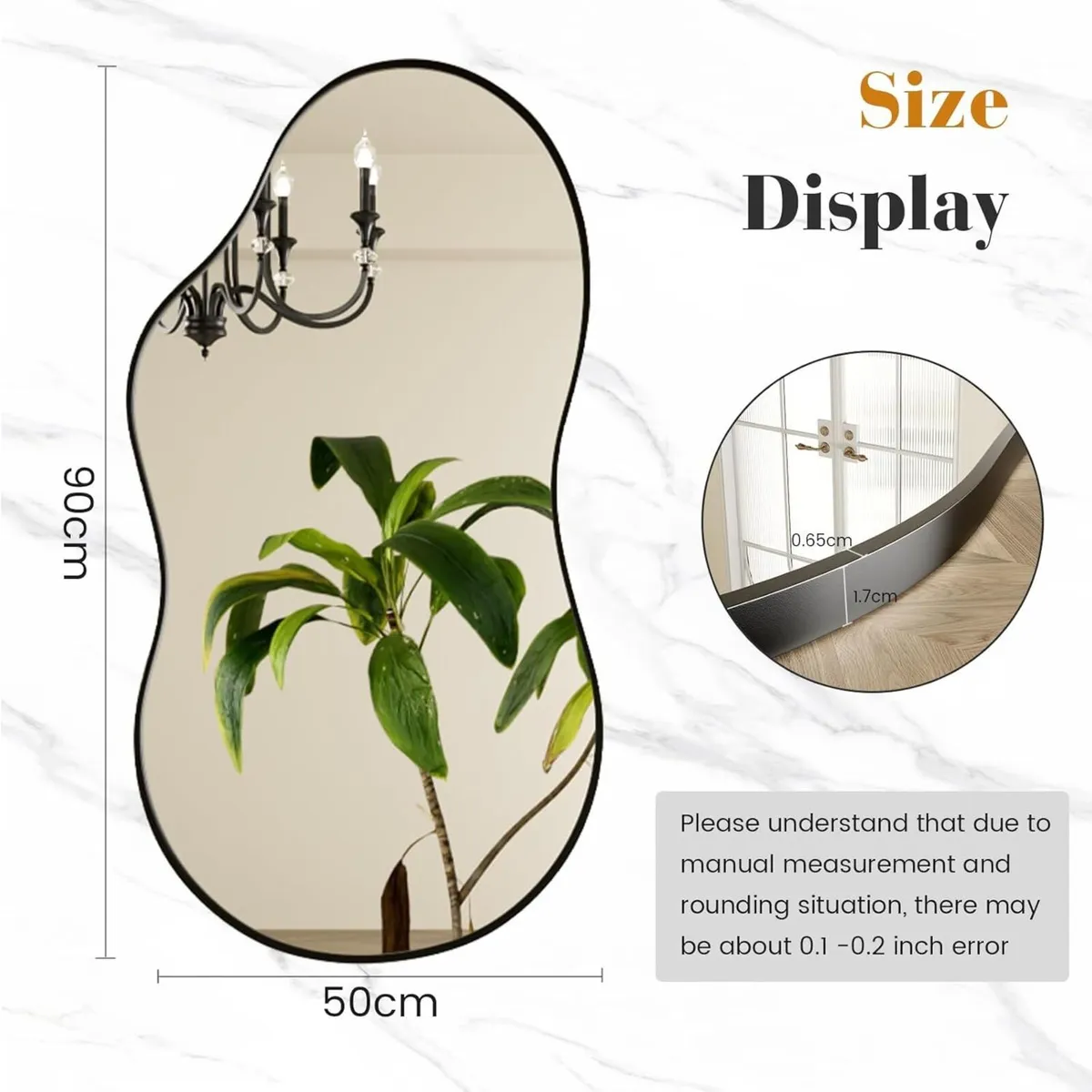 Irregular Wall Mirror Asymmetrical Modern for - Image 2