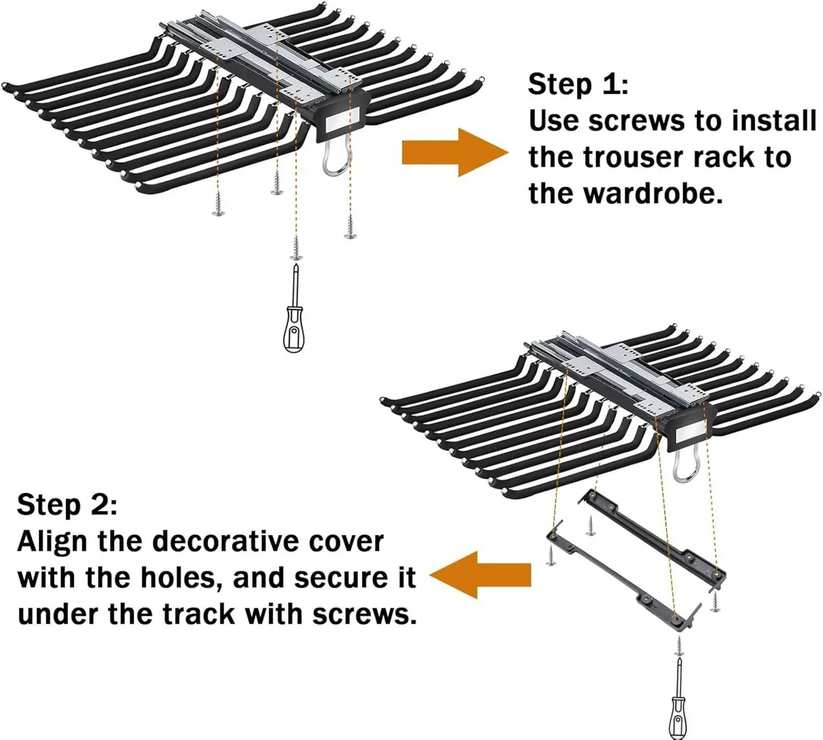 Pull Out Trousers Rack Wardrobe Extendable - Image 4