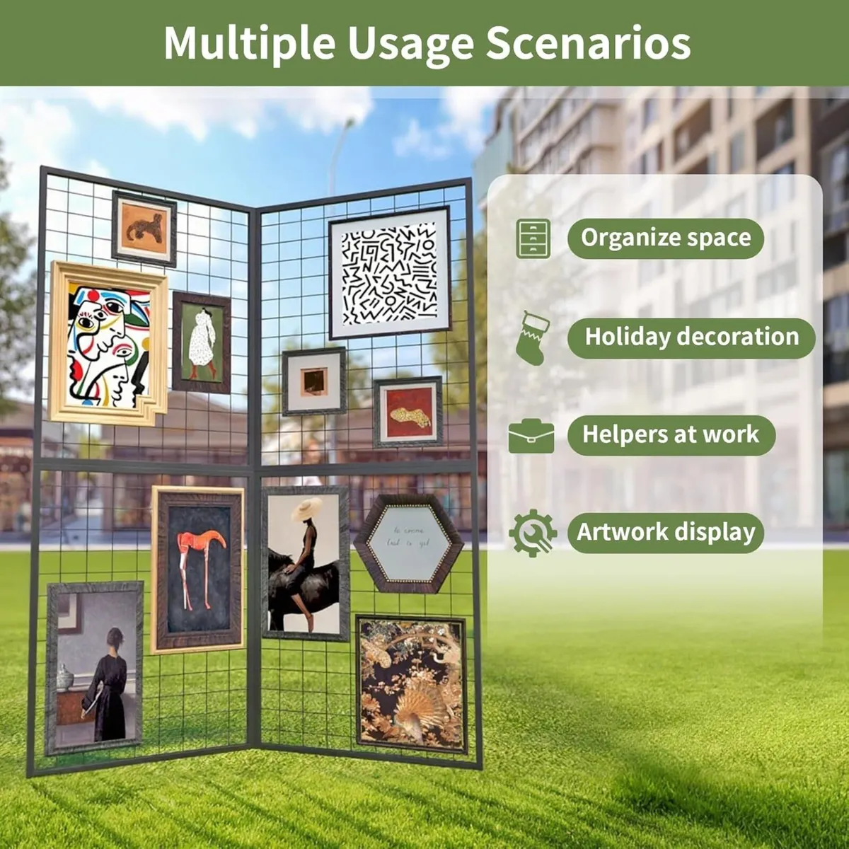 Foldable Gridwall Display Panel - 2 Pack of 2x5 - Image 3