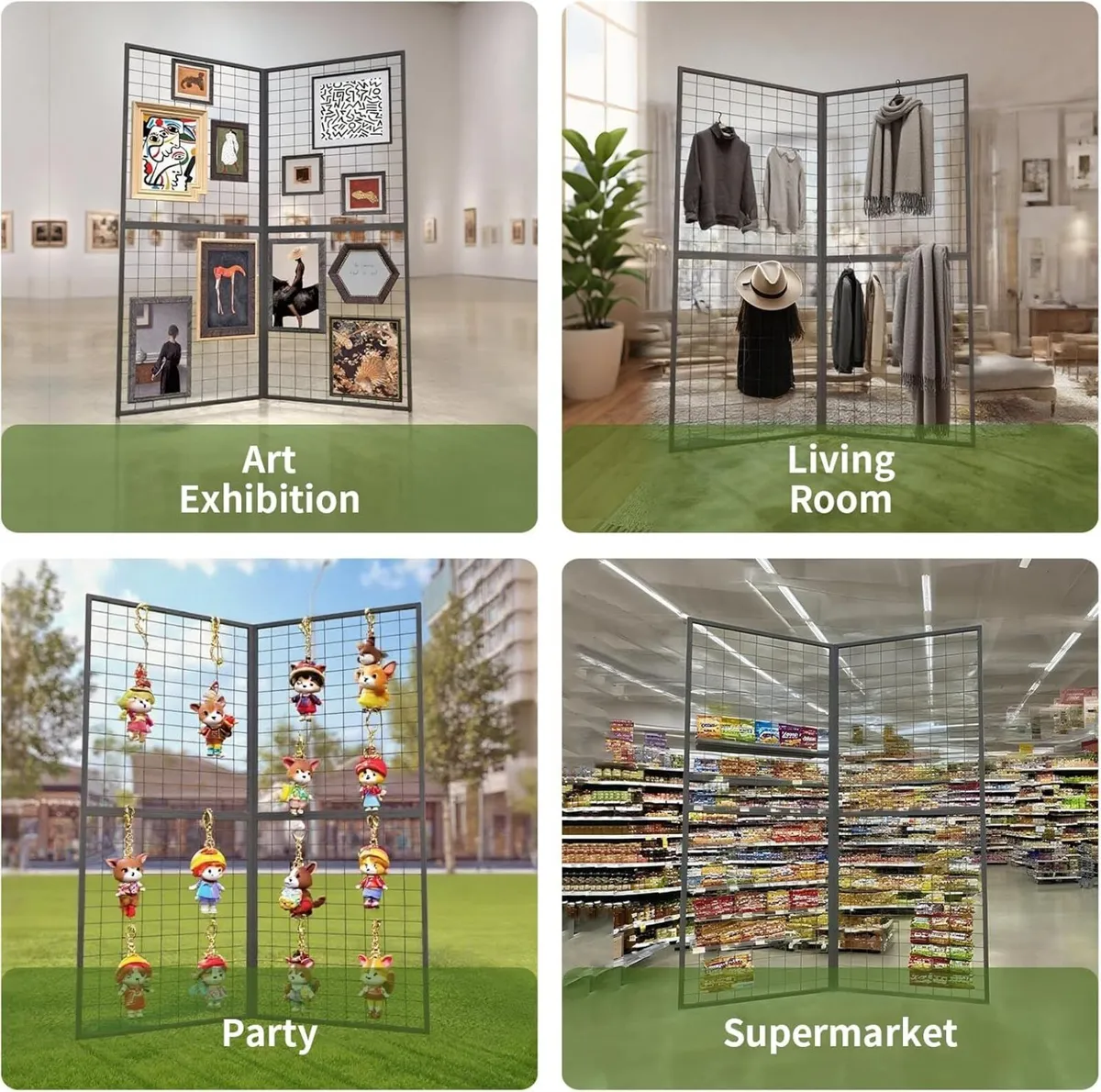 Foldable Gridwall Display Panel - 2 Pack of 2x5 - Image 4