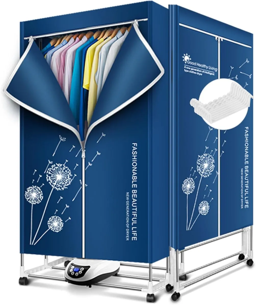 Heated Clothes Airer 1500W-1.7 Meters with Cover - Image 1