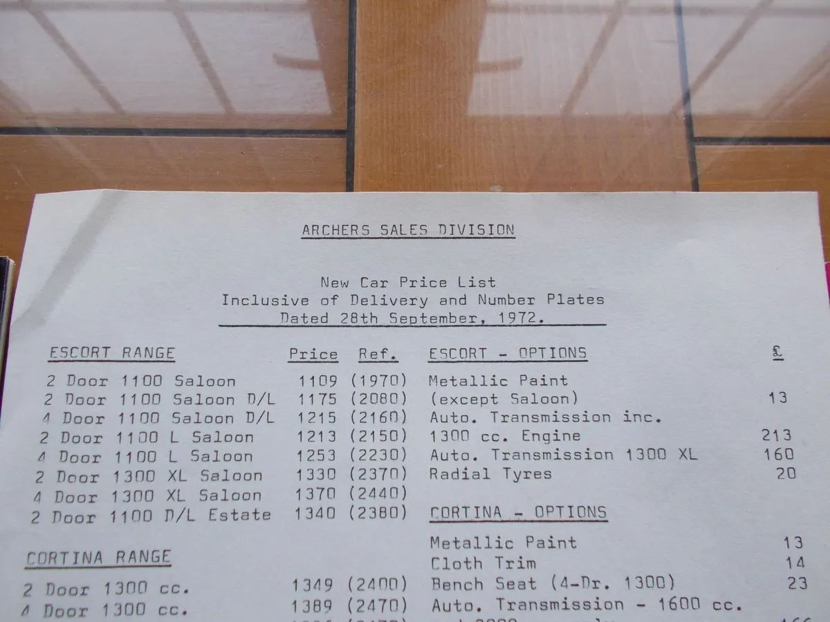 Two Ford Capri Brochures and Price Lists - Image 2