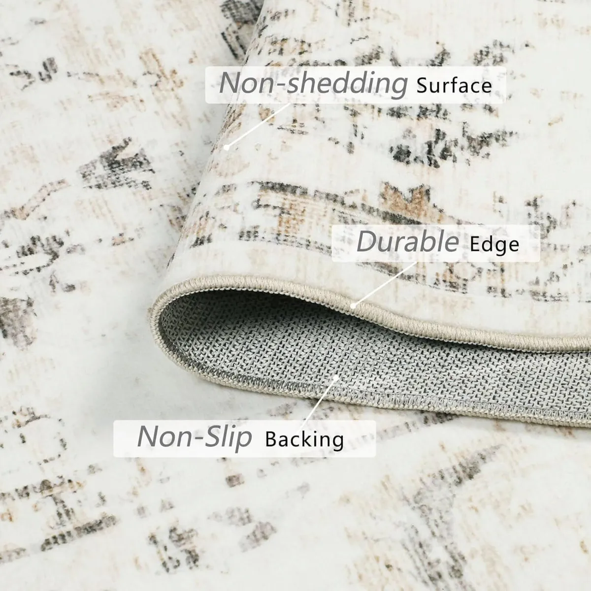 Large Rugs for Living Room 140x200cm Beige - Image 2