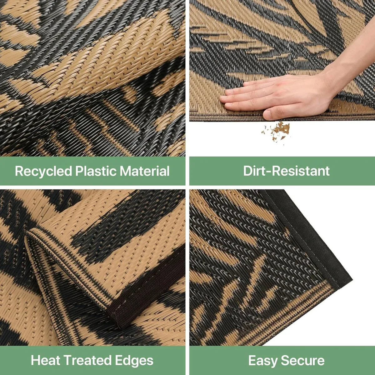 Outdoor Rug 270X360CM Extra Large Botanical Leaf - Image 4