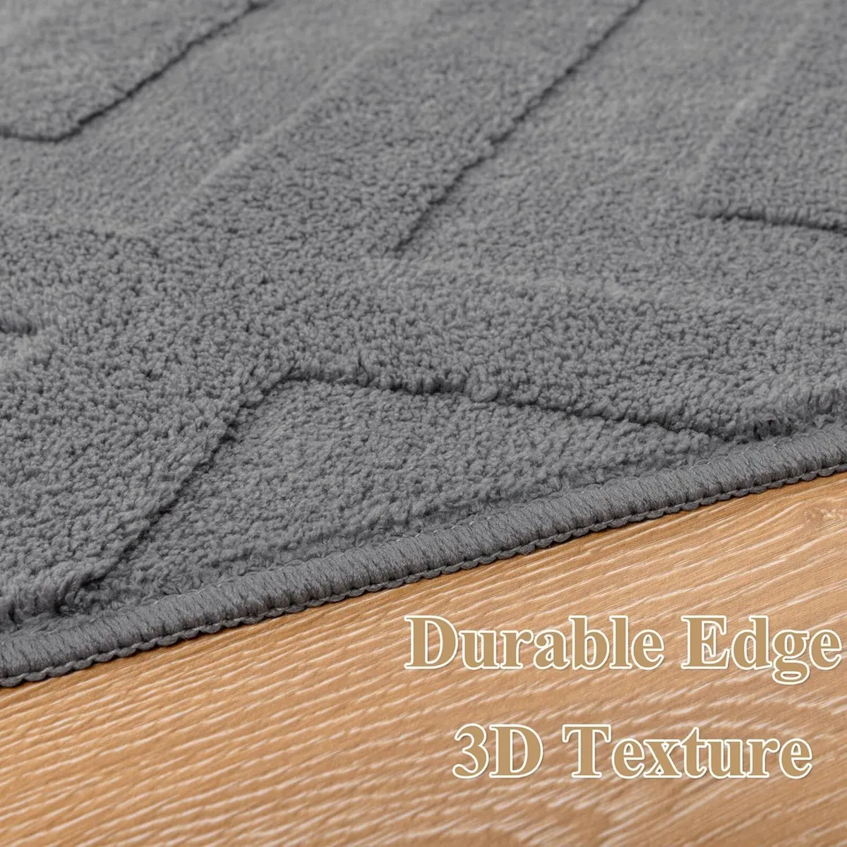 Grey Rugs for Living Room 160x230 cm Large Soft - Image 4