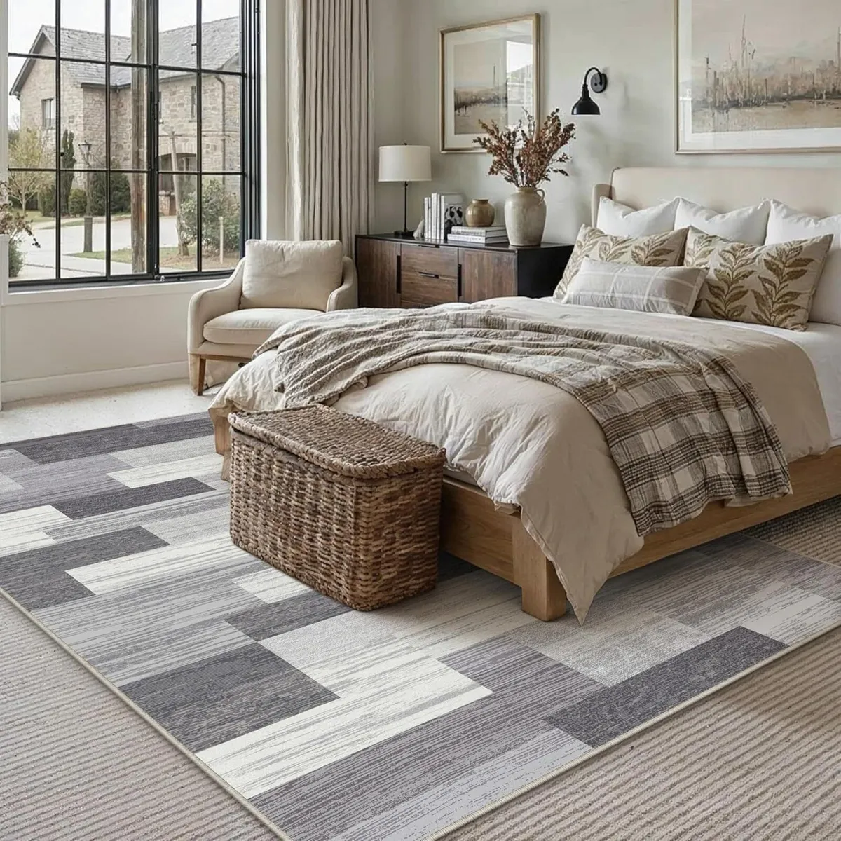 Grey Rugs Living Room Area Rug 200x300cm Bedroom - Image 4