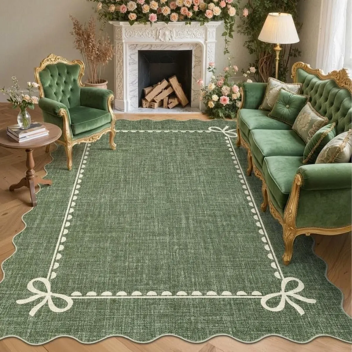 160 x 230 cm Modern Scalloped Rugs Living Room - Image 1