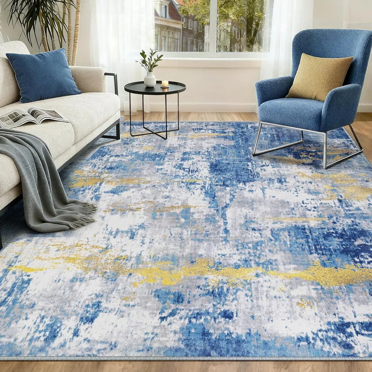 Washable Rugs Living Room 150x210 cm Modern - Image 1