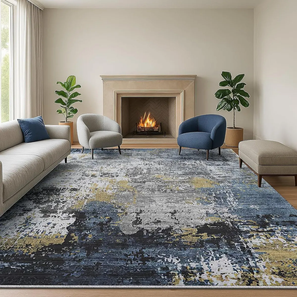 Living Room Rug 200x290 cm Large Non-Slip - Image 1