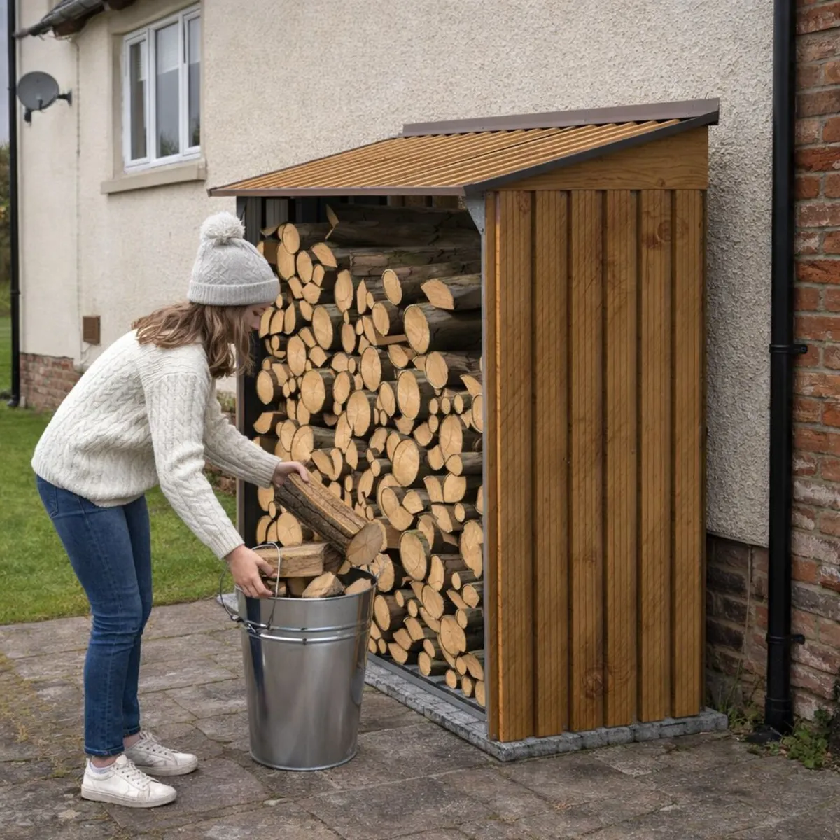 🔥 6×2 Steel Firewood Storage Shed –Free Delivery - Image 1