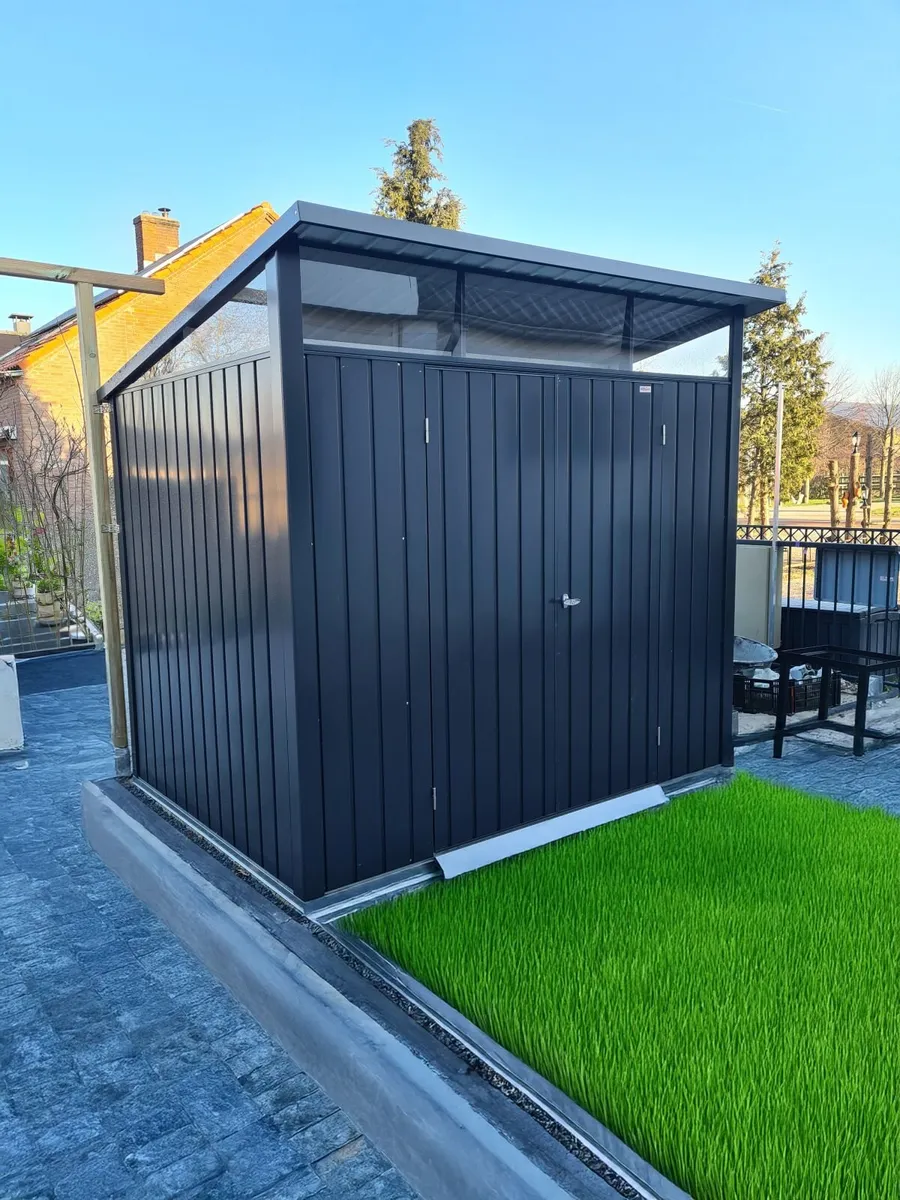 8x6 Palladium Steel Garden Shed –Modern Heavy Duty - Image 1