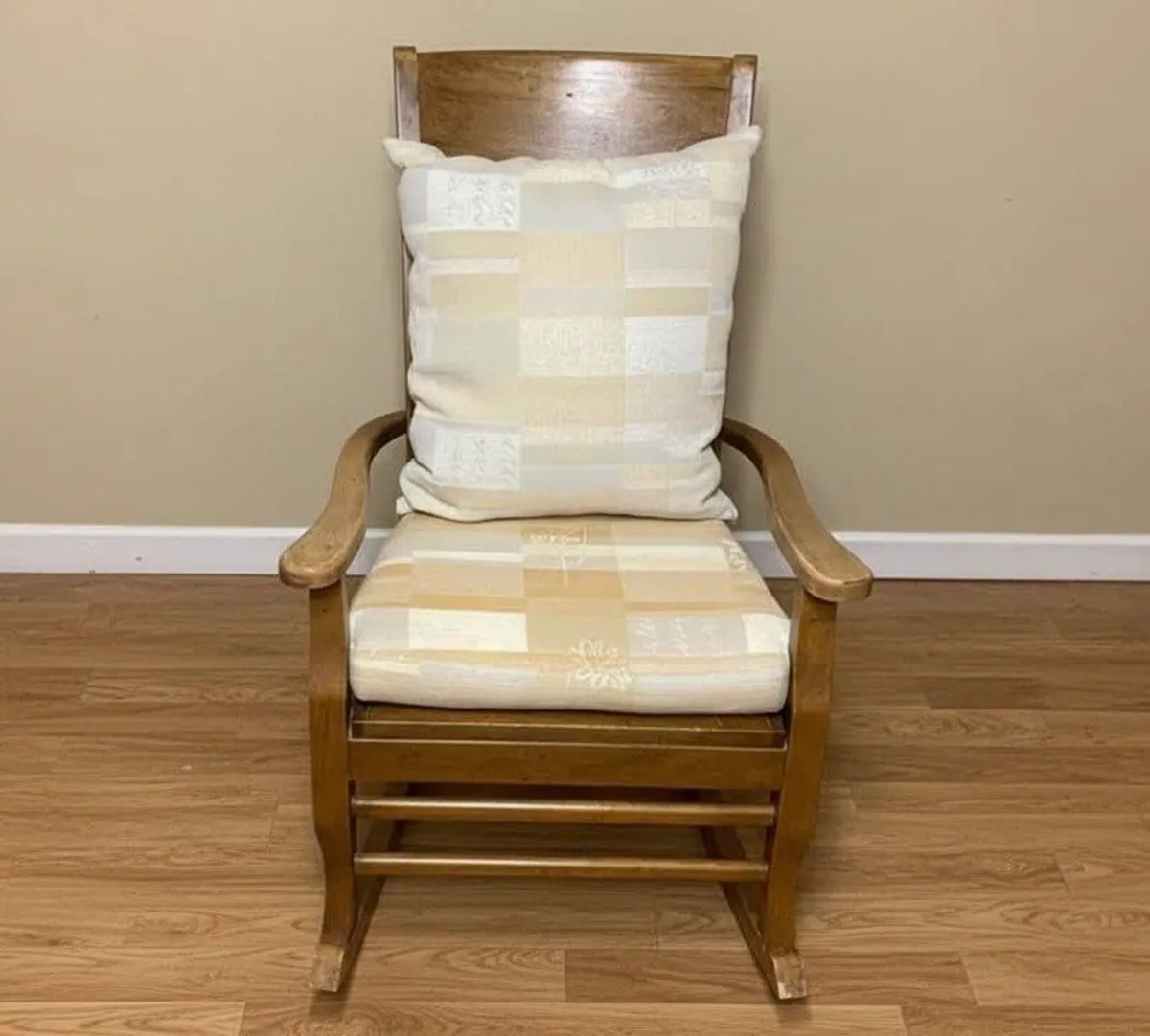 Wooden Rocking Chair with Cushions - Image 2