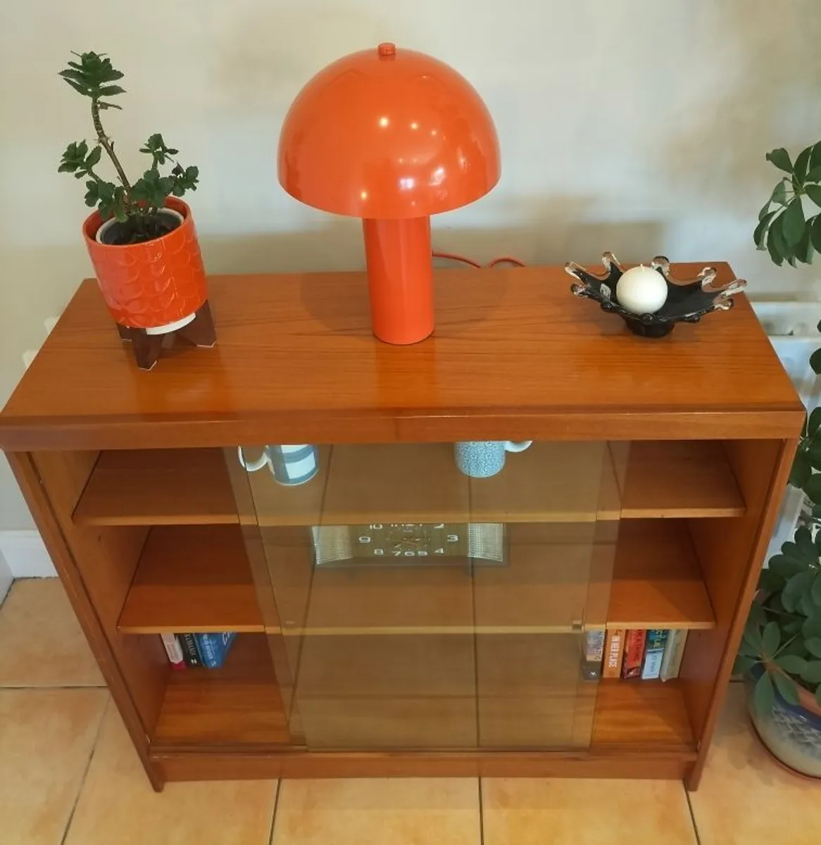 Mid Century Vintage Glazed Bookcase Display Cabinet - Image 4