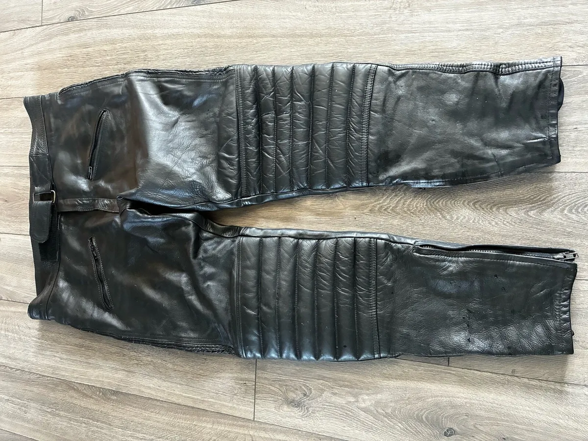 Leather Motorcycle Pants - Image 1