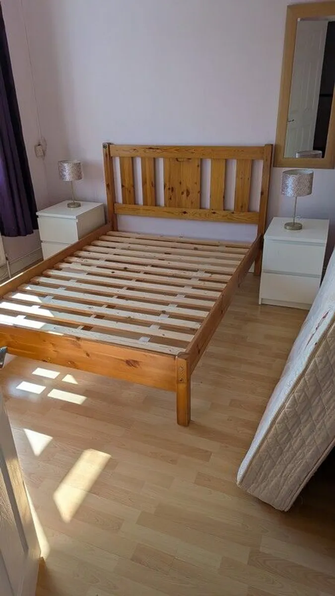 Wardrobe and bed frame 2 lockers - Image 1