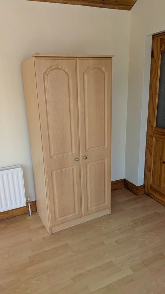 Wardrobe and bed frame 2 lockers - Image 2