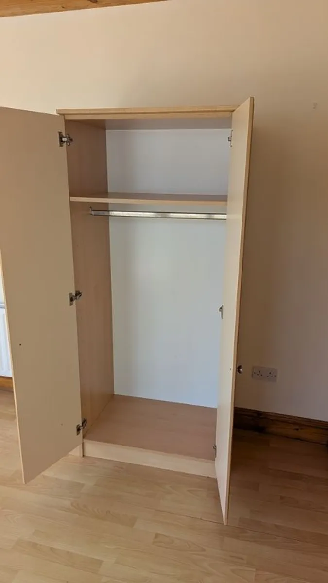 Wardrobe and bed frame 2 lockers - Image 3