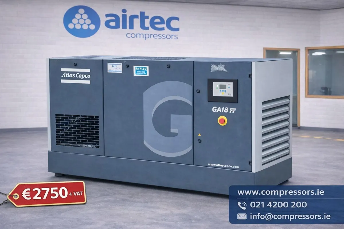 COMPRESSOR PRE-OWNED ATLAS COPCO GA18- IN STOCK - Image 2