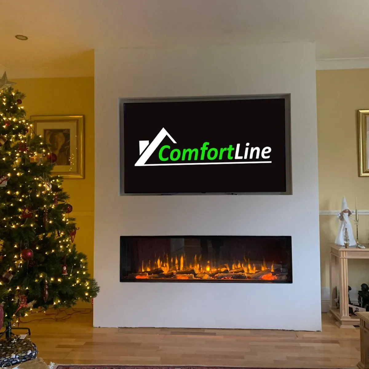 Fake chimney breast with built-in electric fire - Image 2