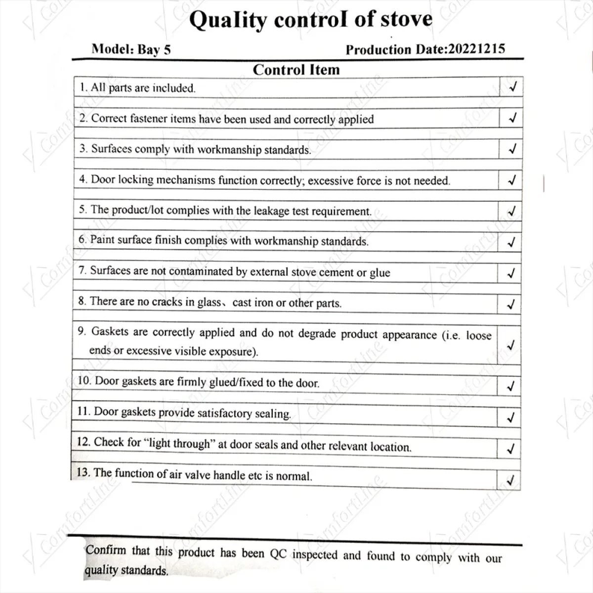 Atlantic Bay 5 kw insert cast iron stove - Image 2