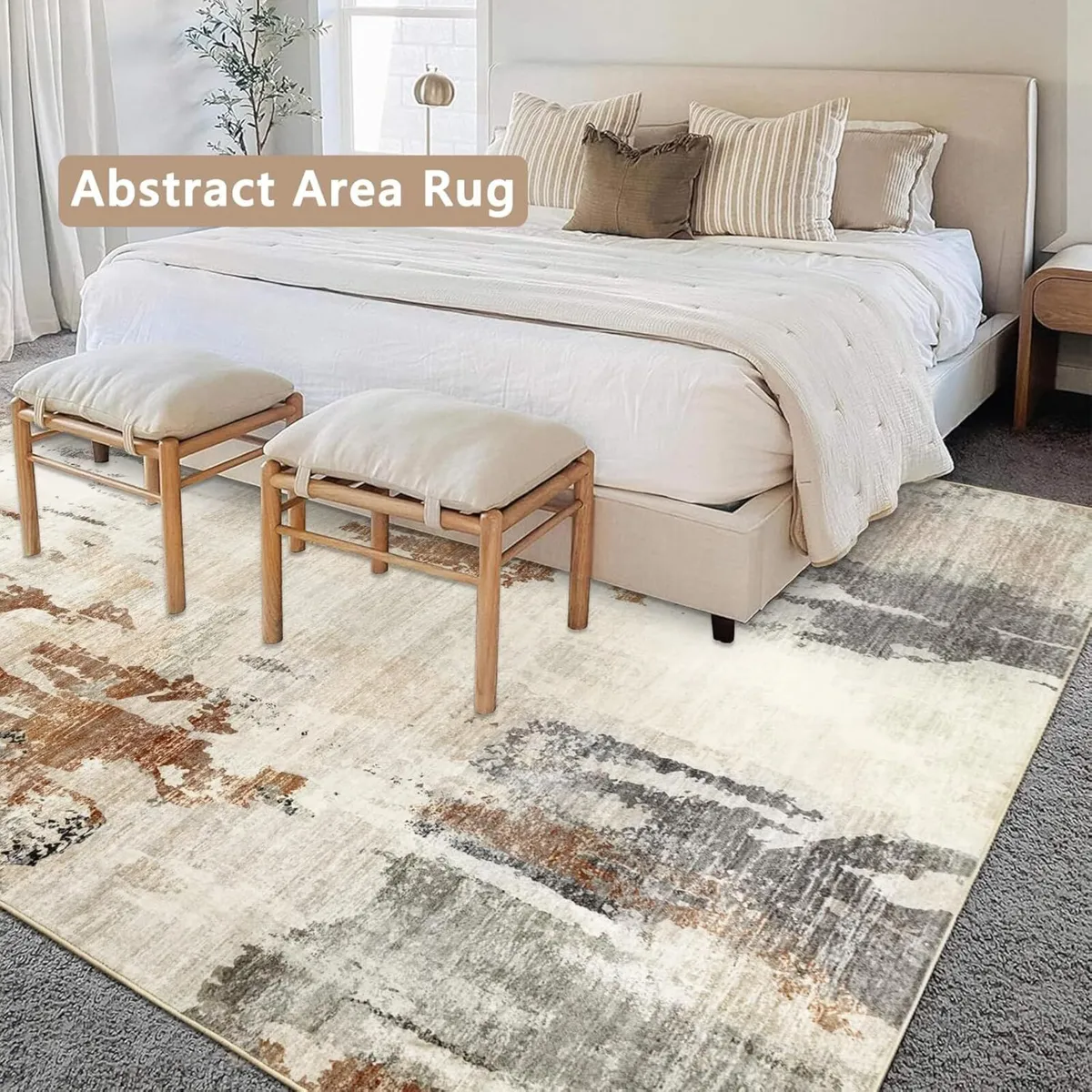 Modern Abstract Area Rug 160x230cm Washable - Image 4