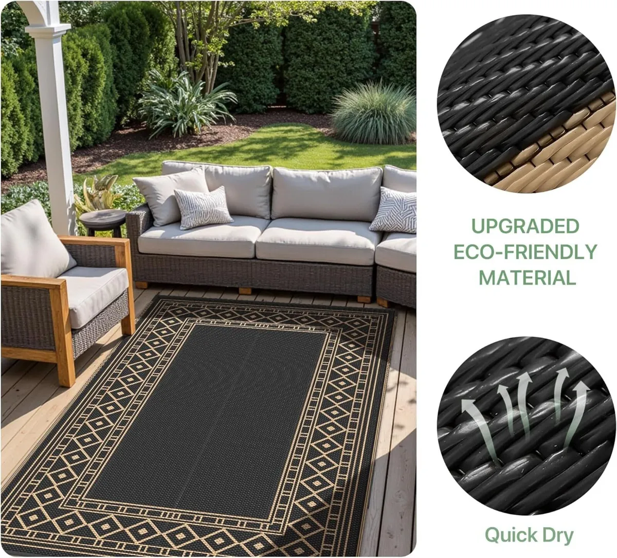 Outdoor Rug 275 x 365 cm Extra Large Waterproof - Image 3