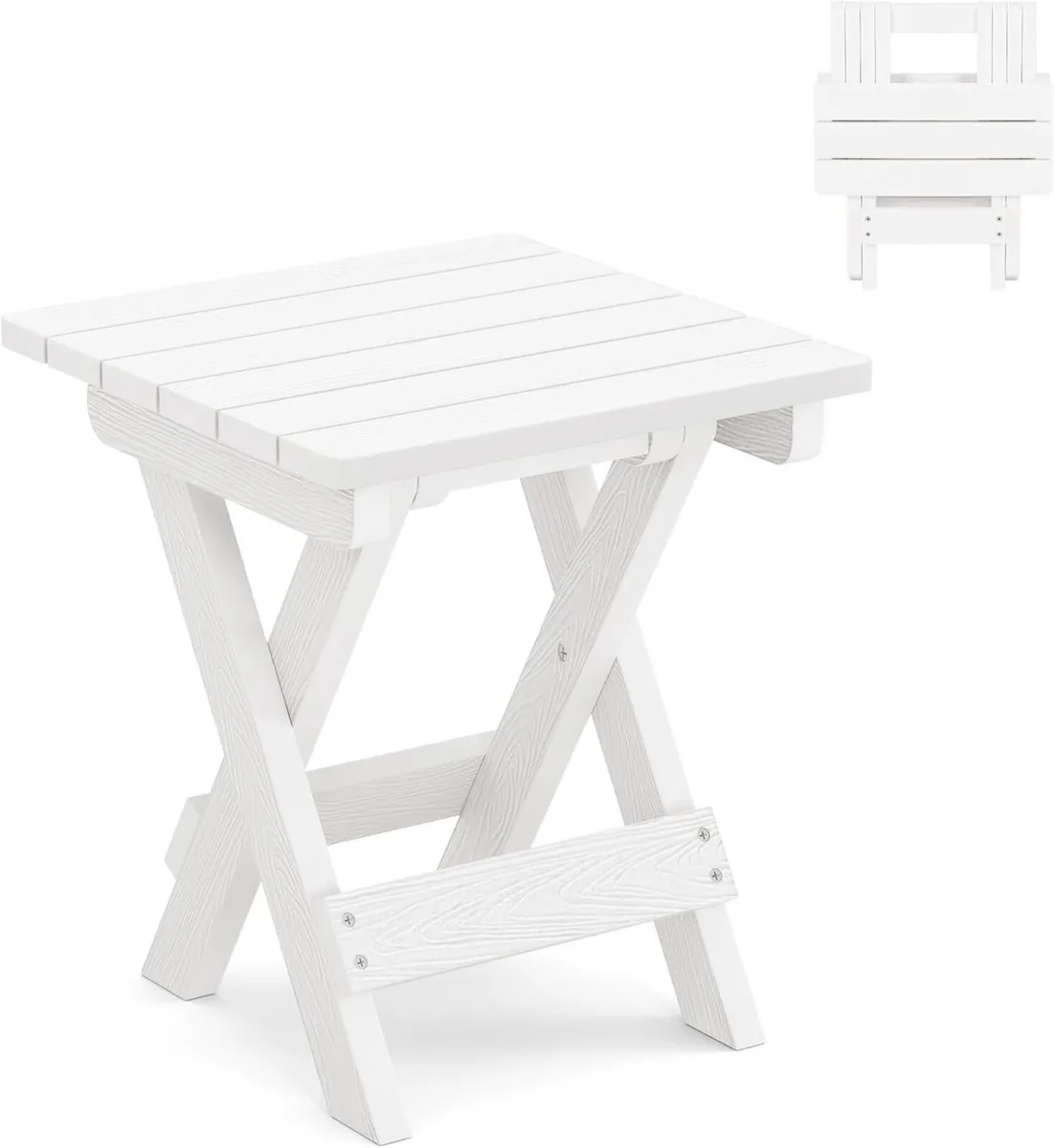 35 cm Folding Garden Side Table HDPS Outdoor with - Image 1