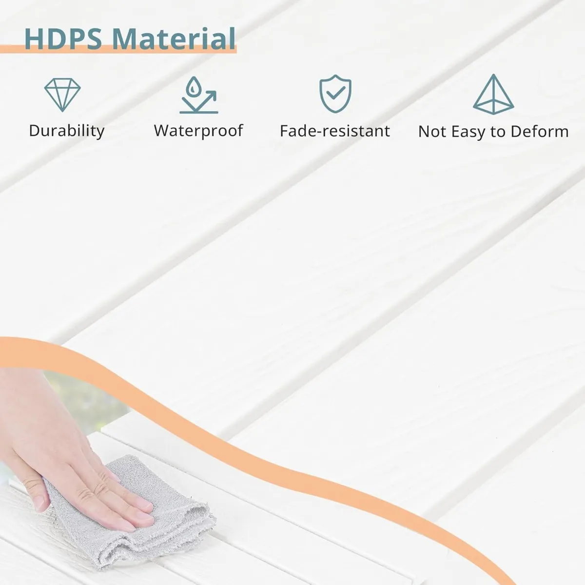 35 cm Folding Garden Side Table HDPS Outdoor with - Image 4