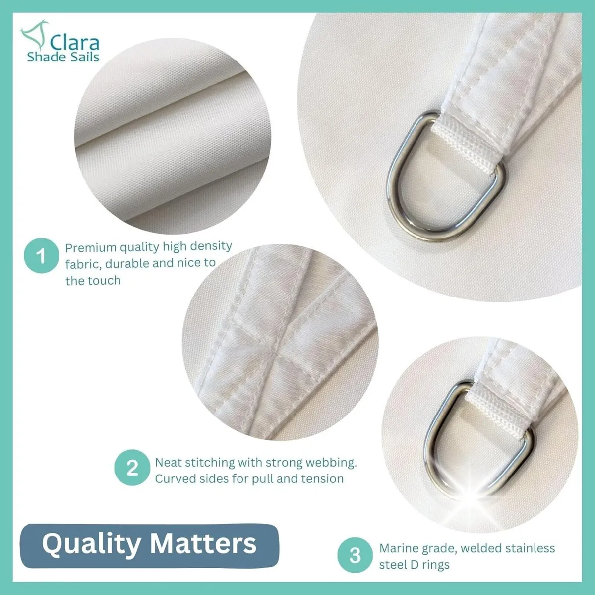 White Square 5m Sun Shade Sail Conservatory - Image 4