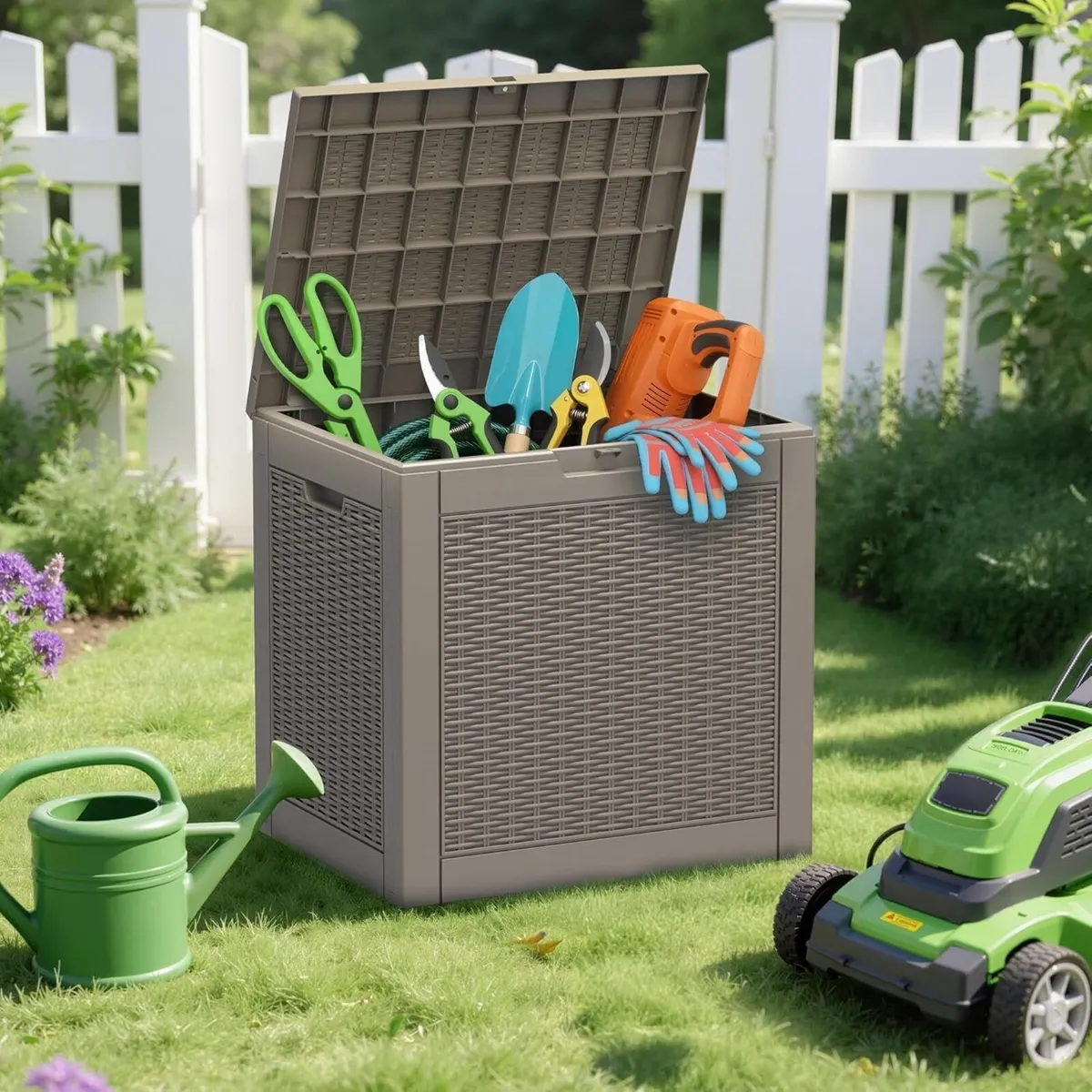 Outdoor Storage Box 30 Gallon Deck with Lockable - Image 1