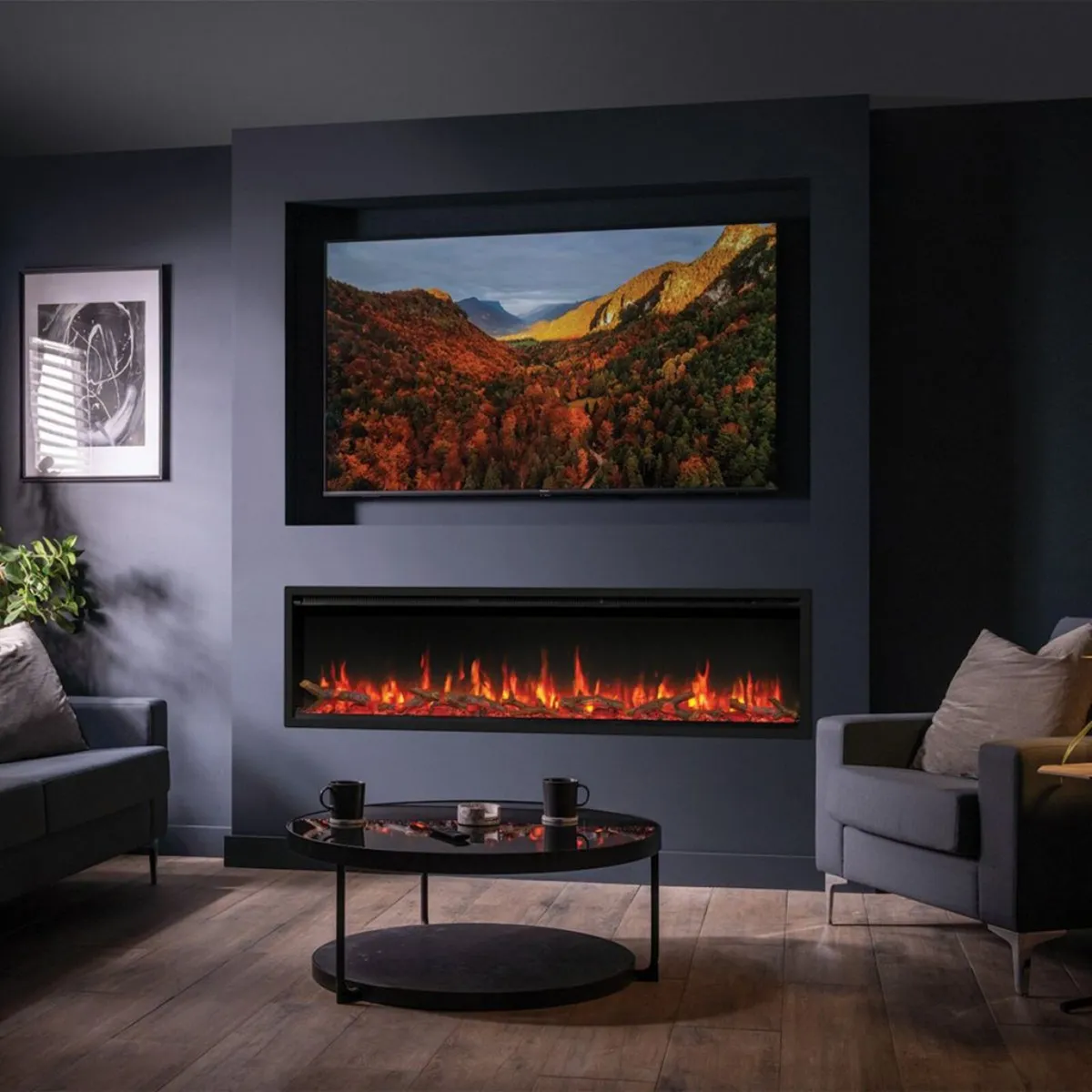 Media wall with Atmos 165R Electric Fire - Image 4