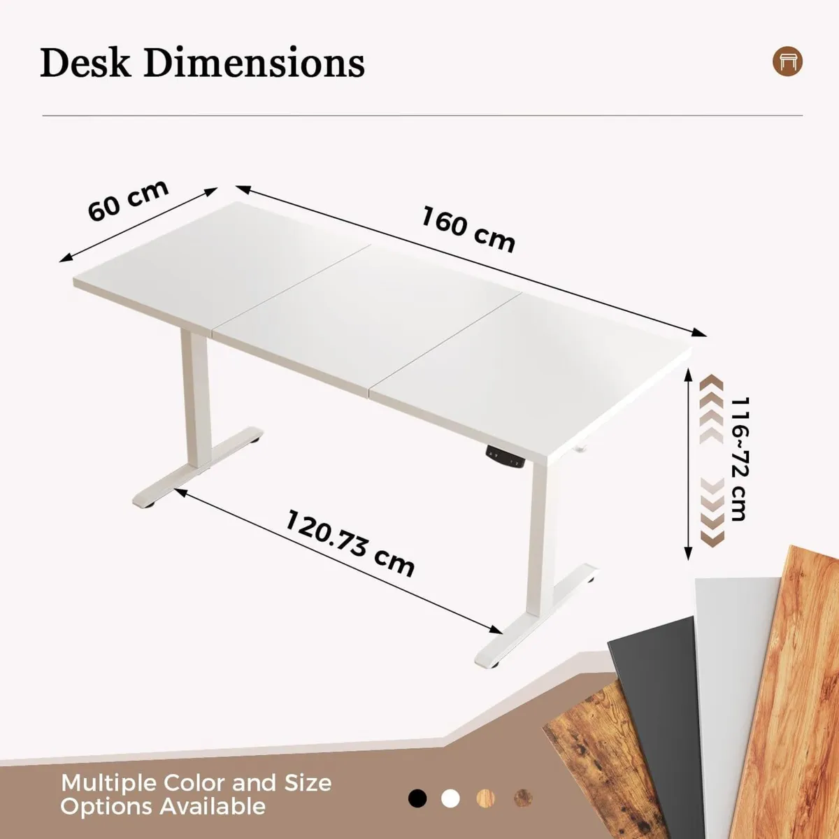 Height-Adjustable Desk Electric Sit-Stand Office - Image 2
