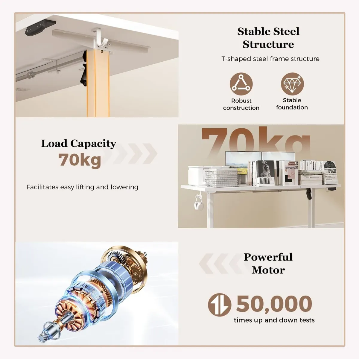 Height-Adjustable Desk Electric Sit-Stand Office - Image 4