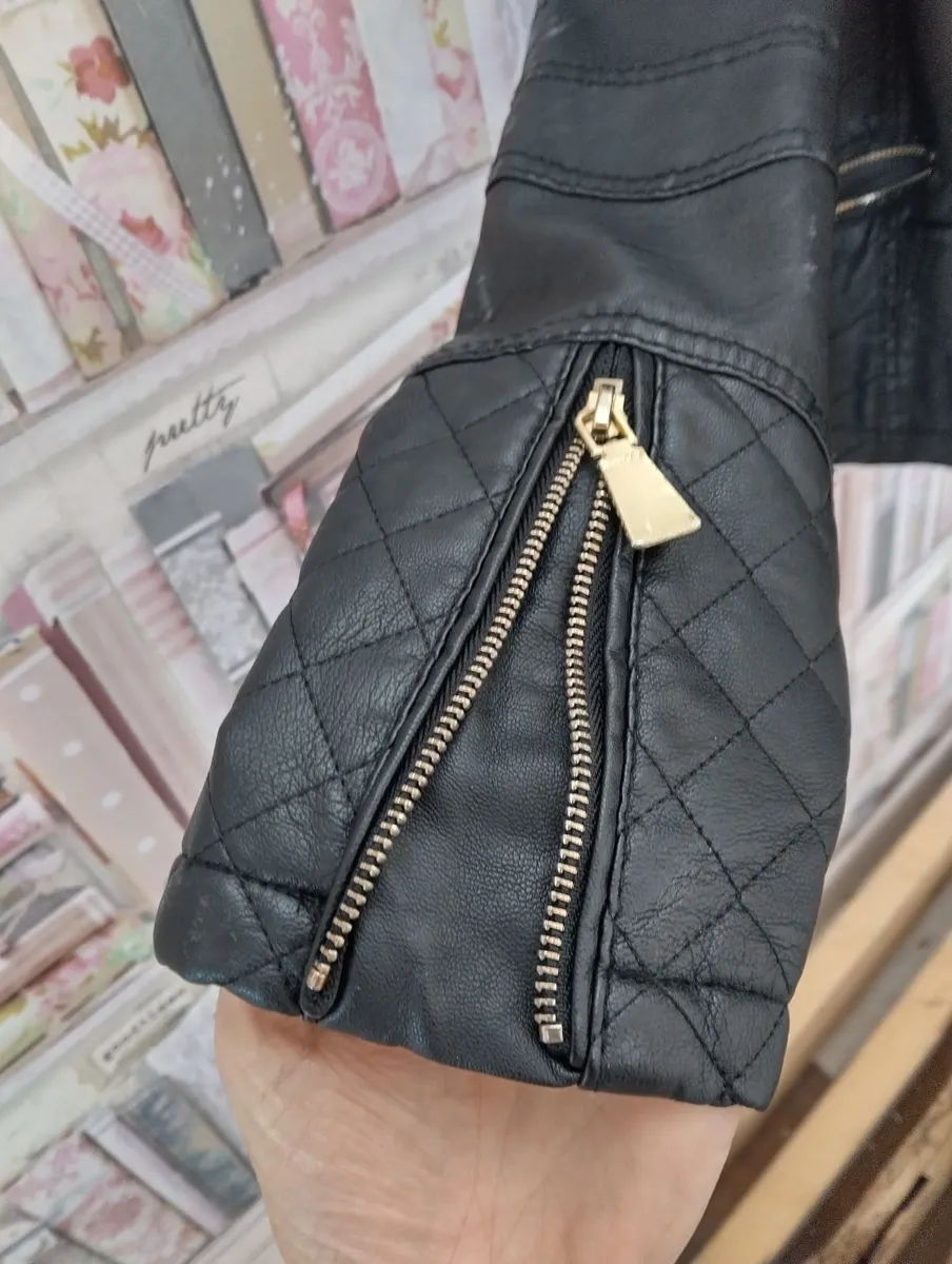 Black bikers' styles ladies jacket - Image 3