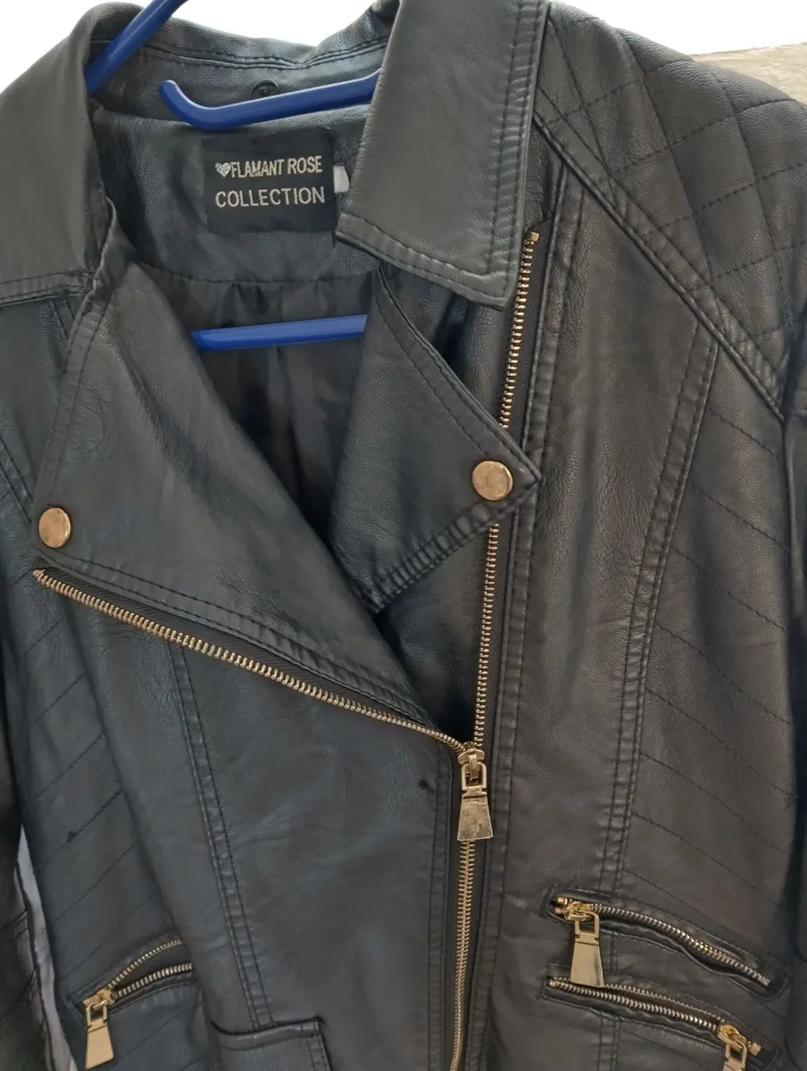 Black bikers' styles ladies jacket - Image 4