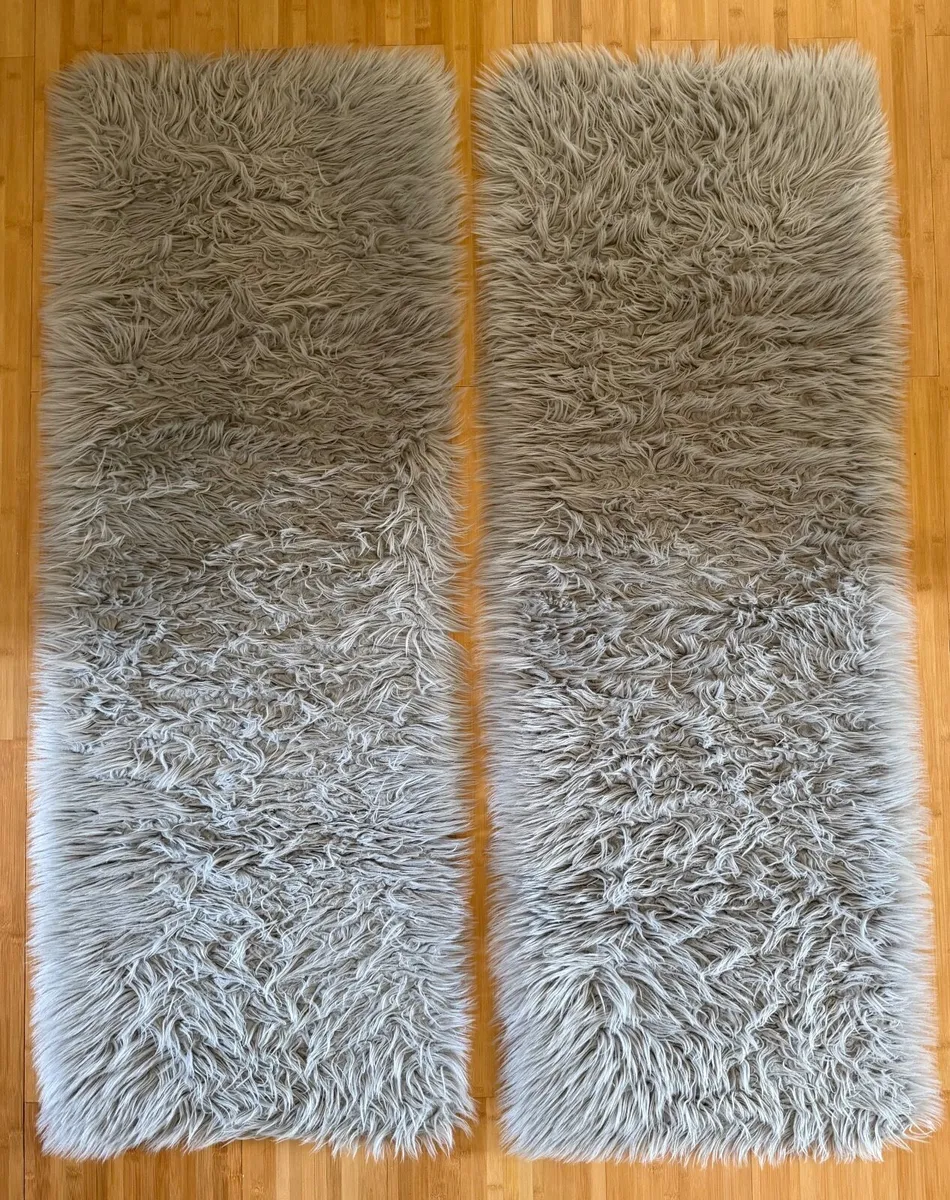 Two Fluffy Rugs - Image 1