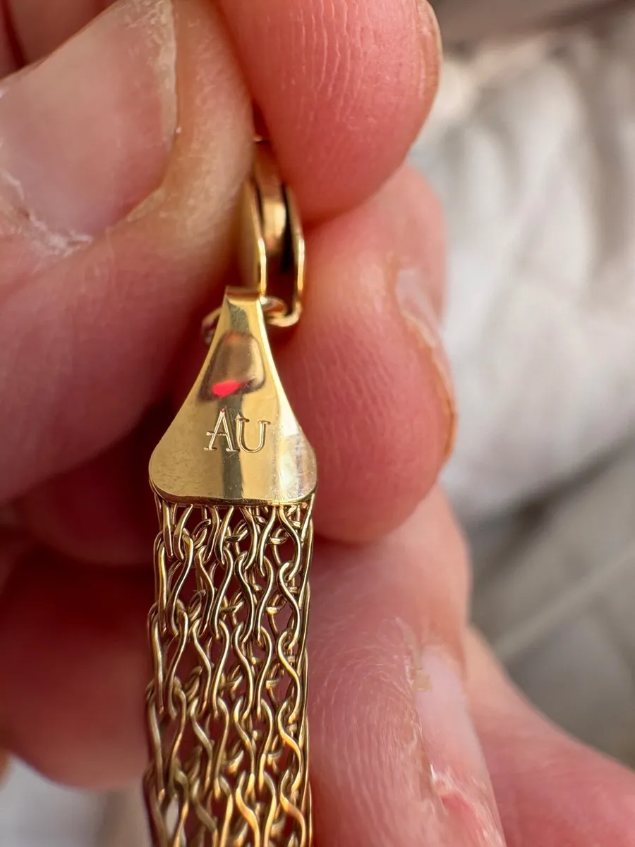 18ct Gold Italian Mesh Chain Necklace - Image 2