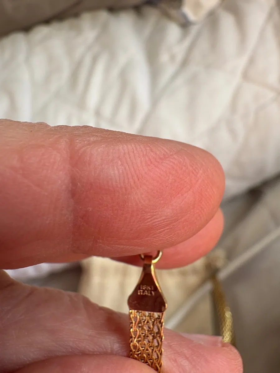 18ct Gold Italian Mesh Chain Necklace - Image 3