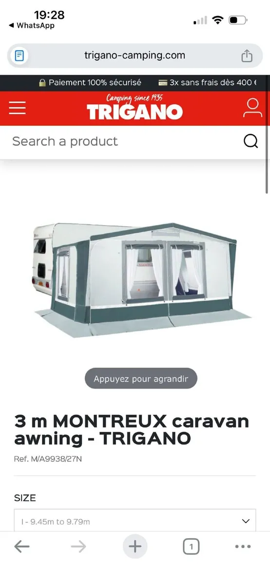 Caravan awning - Image 1
