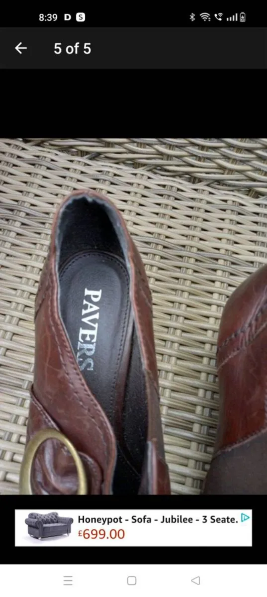 PAVERS brown leather shoes. - Image 3