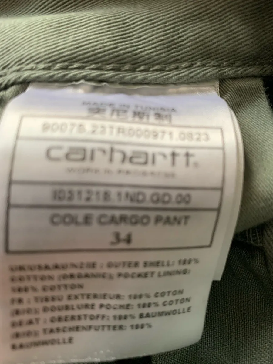 Carhartt pants 34 w new - Image 4