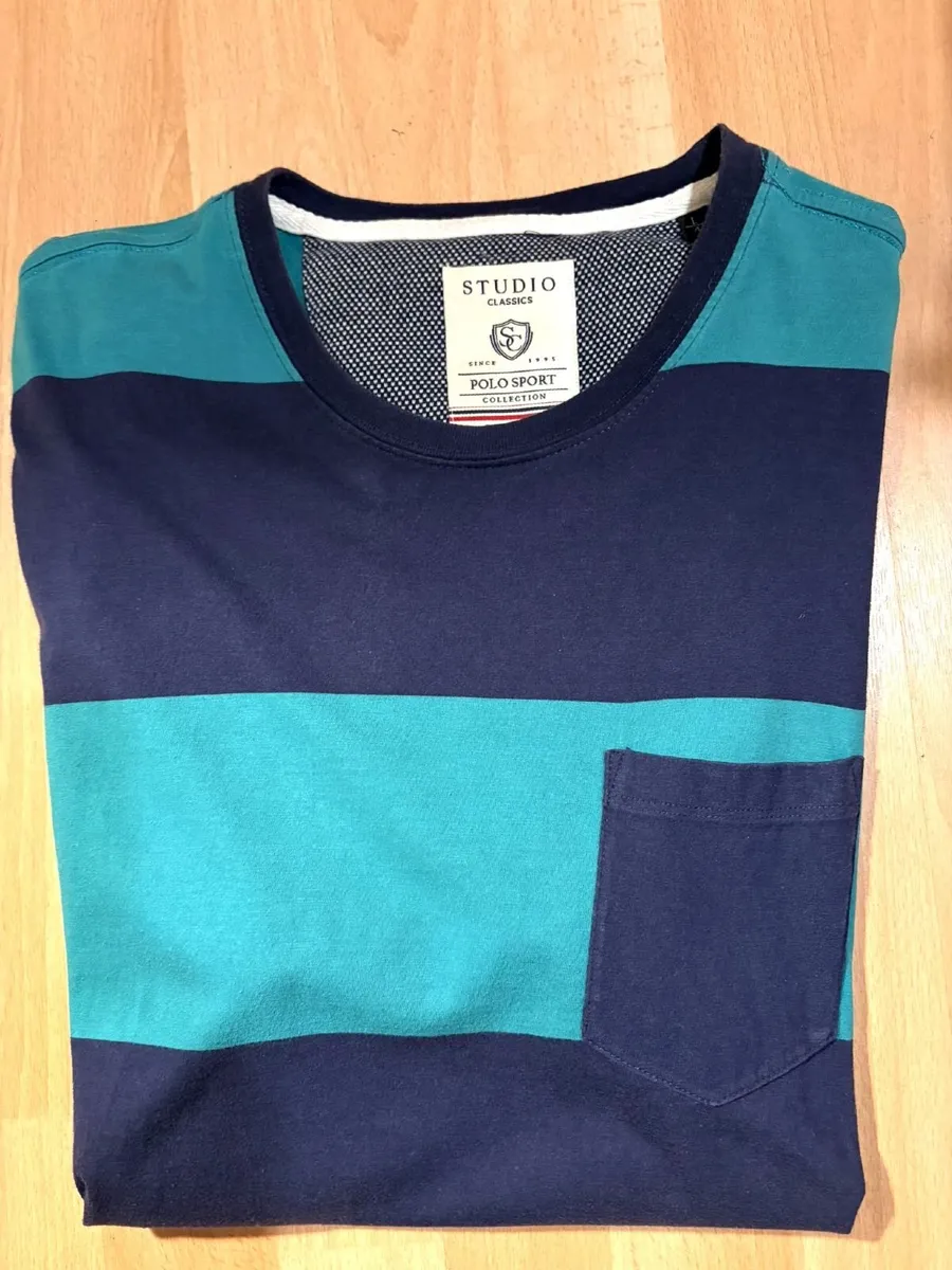 Striped Crew Neck Cotton T-Shirt - Image 2