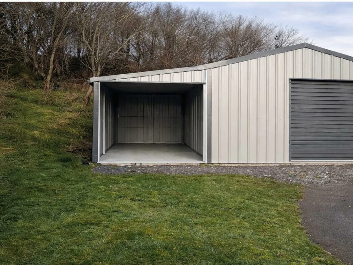Steel tech shed with side space - Image 3