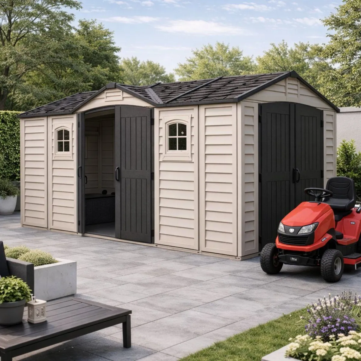 🏡 15x8 Apex Pro PLUS Vinyl Plastic Garden Sheds - Image 2