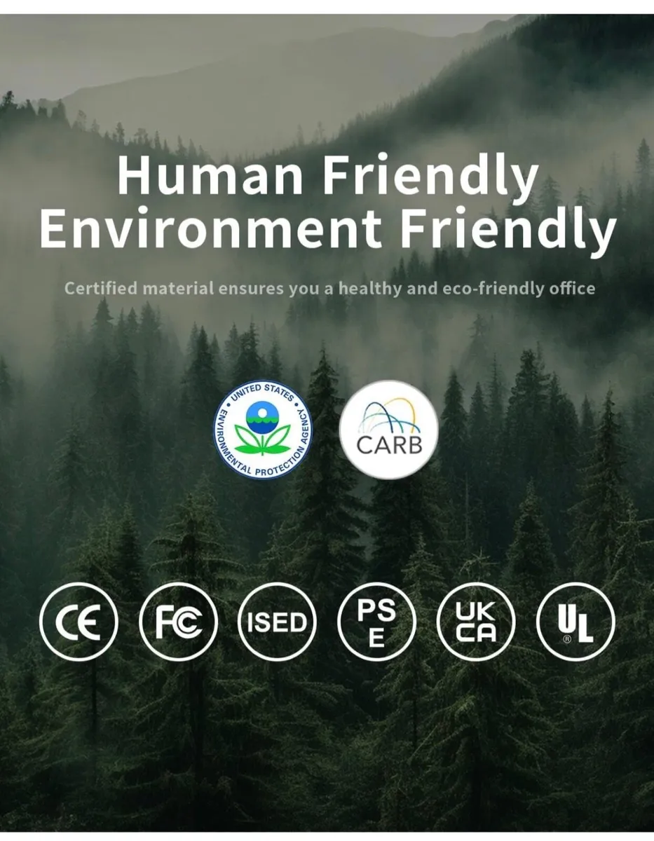 120 x 60cm Sit Stand Electric Home Office Desk wit - Image 3